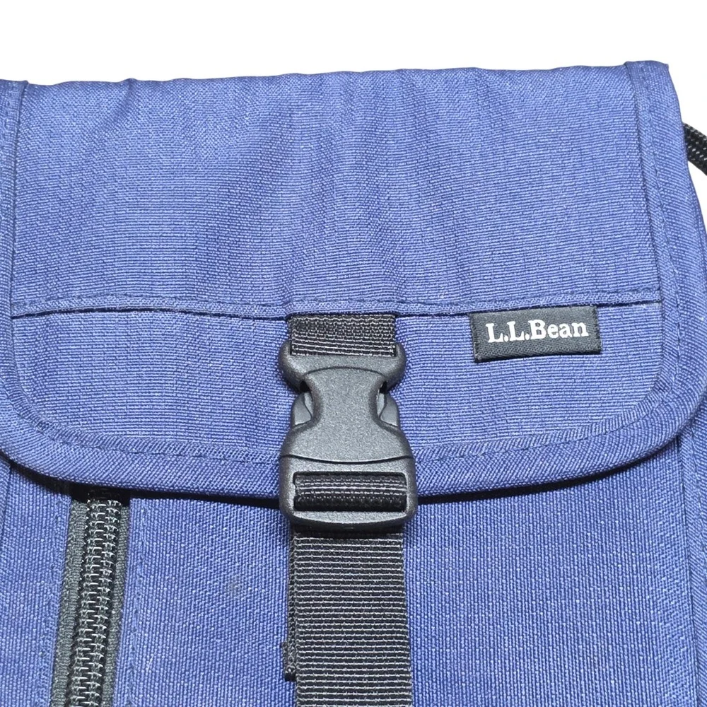 Navy Blue L.L. Bean Passport Travel Organizer Neck Pouch Wallet